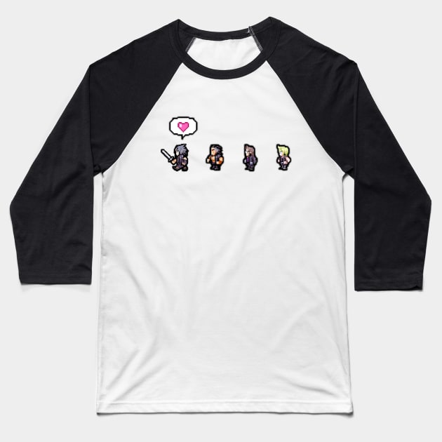 Pixel Noctis Love Baseball T-Shirt by LadyTsundere